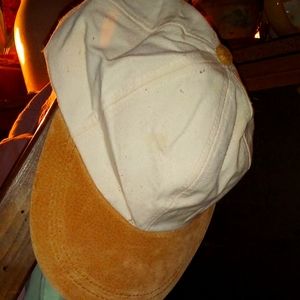 Men's suede brim hat